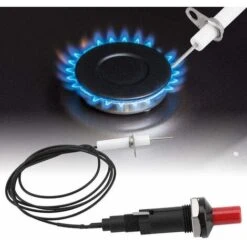 Electric Piezo Igniter Piezo Igniter Push Button Igniter Professional Piezo Spark Igniter Made Of PP Plastic With 1m Cable For Gas Fireplace Igniter Lighter Ceramic Kitchen -Heating Equipment 72505210 5