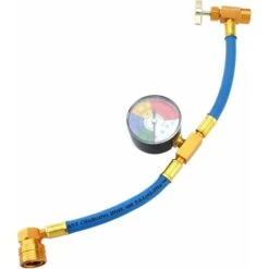 R134A Air Conditioning Refrigerant Charge Hose With Pressure Gauge For Car (1/2 Thread For America And Europe)