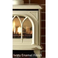 Gazco Huntingdon 20 Gas Stove, Matt Ivory, Tracery Door, Conventional Flue, Natural Gas -Heating Equipment 73259099 4