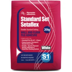 Tilemaster Setaflex White 20kg Standard Set Tile Adhesive