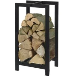 Idooka Rectangular Square Log Basket Storage Outdoor Indoor Fireplace Accessories Store - 8200400