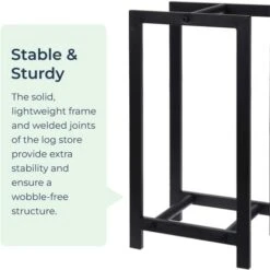 Idooka Rectangular Square Log Basket Storage Outdoor Indoor Fireplace Accessories Store - 8200400 -Heating Equipment 74803619 3