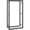 Firewood Rack Matt Black 50x28x94 Cm Steel VidaXL