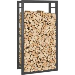 Firewood Rack Matt Black 50x28x94 Cm Steel VidaXL 11 Firewood Rack Matt Black 50x28x94 Cm Steel VidaXL -Heating Equipment 75262213 5