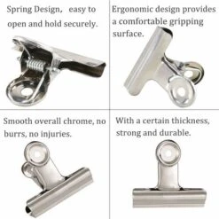 Clip Clips, 35 Pack Paper Clips, Metal Photo Clip, Office Binder Clips, For Pictures Pictures, Home Kitchen, Office Supplies (Silver) -Heating Equipment 75322742 4