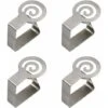 Thickened Tablecloth Clip Stainless Steel Adjustable Tablecloth Clip Non-slip Tablecloth Clip Table Cover Clamps Outdoor And Indoor Spiral Pattern For Outdoor Tablecloth 4 Pcs
