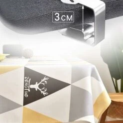 Thickened Tablecloth Clip Stainless Steel Adjustable Tablecloth Clip Non-slip Tablecloth Clip Table Cover Clamps Outdoor And Indoor Spiral Pattern For Outdoor Tablecloth 4 Pcs -Heating Equipment 75326571 4