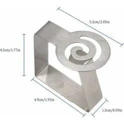 Thickened Tablecloth Clip Stainless Steel Adjustable Tablecloth Clip Non-slip Tablecloth Clip Table Cover Clamps Outdoor And Indoor Spiral Pattern For Outdoor Tablecloth 4 Pcs -Heating Equipment 75326571 5