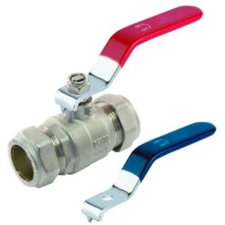 Beck Lever Valve 28mm Red/Blue