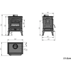 8KW Woodburning Stove Cast Iron Log Burner Fireplace Eco Design Dafra Approved Antique Bronze -Heating Equipment 76521524 5