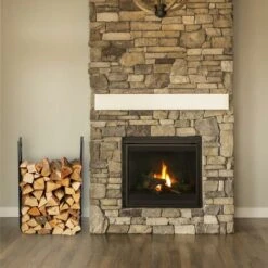90 X 60 X 20 Cm Black Metal Indoor And Outdoor Fine Fireplace Wood Rack -Heating Equipment 76957128 2