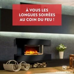 Design Lounge Medium Wall-Mounted Electric Fireplace - White - Designed In France - 2 Year Warranty -Heating Equipment 76957223 5