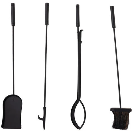 Redbud Fireside Companion Set Iron Tool Stand Aluminum Handles Square Base Black 7 Redbud Fireside Companion Set Iron Tool Stand Aluminum Handles Square Base Black - Image 5