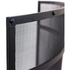 Hornbeam Fireguard Iron Contemporary Curved Design Black Boarder Silver Mesh 11 Hornbeam Fireguard Iron Contemporary Curved Design Black Boarder Silver Mesh -Heating Equipment 77515321 5