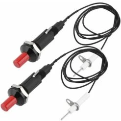 2 Pack Piezo Igniter Piezo Igniter Heat Resistant Gas Grill Piezo Igniter Igniter Electrode Ignition Spark With Push Button Piezo Spark Igniter