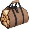 Heavy Duty Canvas Firewood Carrying Bag With Handle For Fireplace Or Camping - 98 X 41cm Qyroadwolf -Heating Equipment 78703742 1