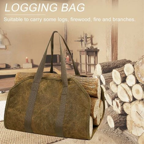 Large Canvas Firewood Carrier Bag Firewood Carrier Bag For Indoor Outdoor Use Storage Bag With Handles 7 Large Canvas Firewood Carrier Bag Firewood Carrier Bag For Indoor Outdoor Use Storage Bag With Handles - Image 5