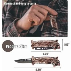 Lighter Windproof Lighter Metal Tiger Cool Design Honorable Gift Box -Heating Equipment 78709005 3