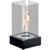 Aosta Bioethanol Square Eco Lantern - 18L X 18W X 35H - Stainless Steel/Glass - Black -Heating Equipment 79554767 1