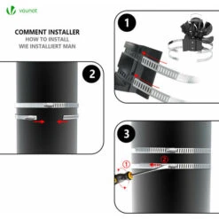 VOUNOT 6 Blade Stove Fan Wood Burning Gas Mini Stove Fan Include Thermometer -Heating Equipment 82629549 4