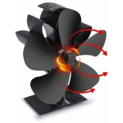 Stove Fan 5 Heat-powered Fuel-efficient Blades