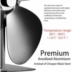 Stove Fan 5 Heat-powered Fuel-efficient Blades -Heating Equipment 84679929 4