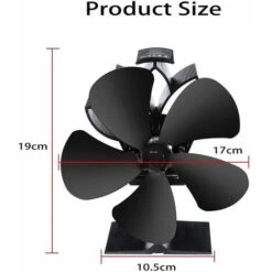 Stove Fan 5 Heat-powered Fuel-efficient Blades -Heating Equipment 84679929 5