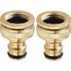 Pack Pure Copper Garden Hose Connector, Water Hose Connector -Heating Equipment 85810666 1