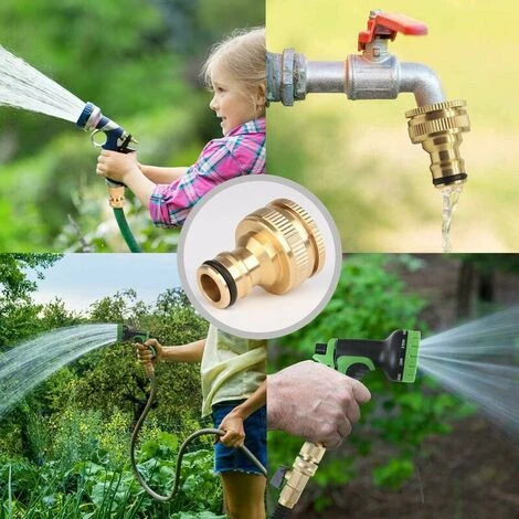 Pack Pure Copper Garden Hose Connector, Water Hose Connector 4 Pack Pure Copper Garden Hose Connector, Water Hose Connector - Image 2