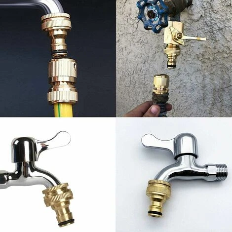 Pack Pure Copper Garden Hose Connector, Water Hose Connector 5 Pack Pure Copper Garden Hose Connector, Water Hose Connector - Image 3