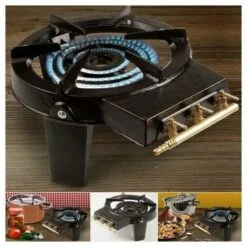 Cast Iron Stove 3 Brass Faucets -Heating Equipment 85876557 3