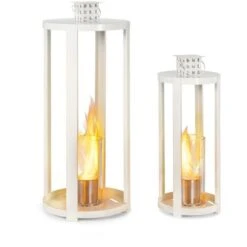 Blumfeldt Fiamme Cilindro Ethanol Lantern 2-set Stainless Steel Burner 0.3 Litre 4 H Burning Time
