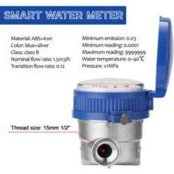 15mm 1/2 Inch Intelligent Water Meter Household Mechanical Rotor Type Cold Water Meter -Heating Equipment 86503872 3