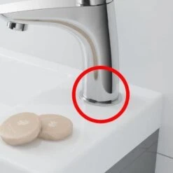 Bathroom Faucet Base Ring + Gasket Under Tap Washer Rosette Chromed Plastic -Heating Equipment 8721392 3