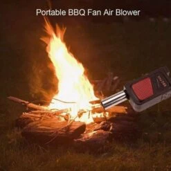 Portable Outdoor Blower Fan Electric Grill Stainless Steel Picnic Camping Cooking Charcoal No Battery -Heating Equipment 87637461 4