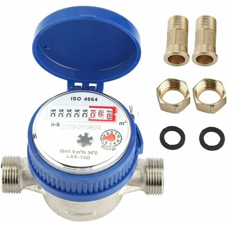 GDRHVFD 1/2" Water Meter Flow Cold Water Meter With Copper Fittings Qn 1.5 M3/H Water Flow Meter For Home And Garden, Antifreeze And Uv Protection 3 GDRHVFD 1/2" Water Meter Flow Cold Water Meter With Copper Fittings Qn 1.5 M3/H Water Flow Meter For Home And Garden, Antifreeze And Uv Protection