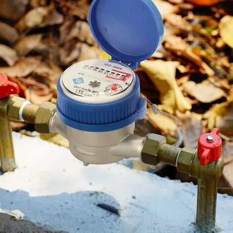 GDRHVFD 1/2" Water Meter Flow Cold Water Meter With Copper Fittings Qn 1.5 M3/H Water Flow Meter For Home And Garden, Antifreeze And Uv Protection 4 GDRHVFD 1/2" Water Meter Flow Cold Water Meter With Copper Fittings Qn 1.5 M3/H Water Flow Meter For Home And Garden, Antifreeze And Uv Protection - Image 2