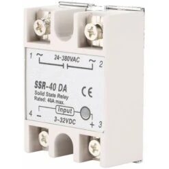 Single Phase DC-AC Solid State Relay SSR-40DA 40A Input Voltage 3-32V DC Output Voltage 24-380V AC