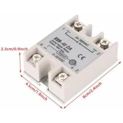 Single Phase DC-AC Solid State Relay SSR-40DA 40A Input Voltage 3-32V DC Output Voltage 24-380V AC 9 Single Phase DC-AC Solid State Relay SSR-40DA 40A Input Voltage 3-32V DC Output Voltage 24-380V AC -Heating Equipment 88294979 3
