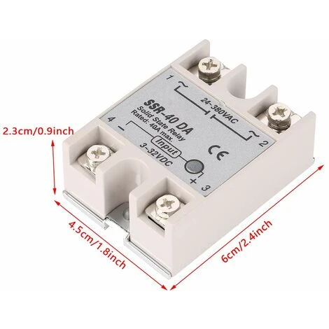 Single Phase DC-AC Solid State Relay SSR-40DA 40A Input Voltage 3-32V DC Output Voltage 24-380V AC 5 Single Phase DC-AC Solid State Relay SSR-40DA 40A Input Voltage 3-32V DC Output Voltage 24-380V AC - Image 3