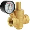 DN25 Adjustable Water Pressure Reducing Regulator, Brass Water Pressure Reducing Valve + Water Pressure Gauge Pressure Gauge (DN25).- -Heating Equipment 88296429 1