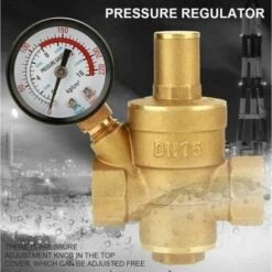 Water Pressure Reducer DN15 Brass Adjustable Water Pressure Reducer With Pressure Gauge For Home Use（1pcs） -Heating Equipment 88297427 3