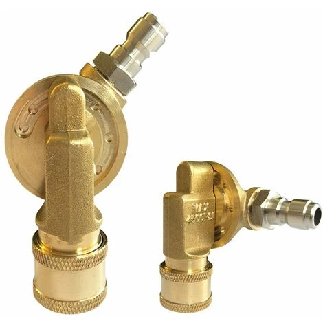 Brass Swivel Pressure Washer Nozzle Adapter, 1/4 Quick Disconnect, 240 Degree, 7 Adjustable Angles, 4500 PSI 3 Brass Swivel Pressure Washer Nozzle Adapter, 1/4 Quick Disconnect, 240 Degree, 7 Adjustable Angles, 4500 PSI