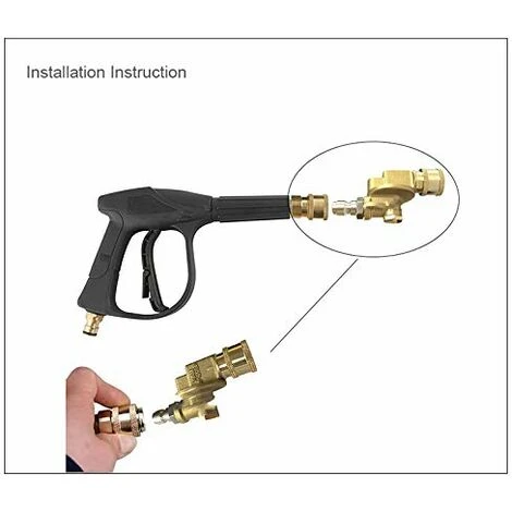 Brass Swivel Pressure Washer Nozzle Adapter, 1/4 Quick Disconnect, 240 Degree, 7 Adjustable Angles, 4500 PSI 4 Brass Swivel Pressure Washer Nozzle Adapter, 1/4 Quick Disconnect, 240 Degree, 7 Adjustable Angles, 4500 PSI - Image 2