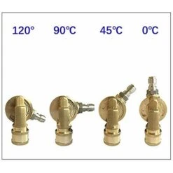Brass Swivel Pressure Washer Nozzle Adapter, 1/4 Quick Disconnect, 240 Degree, 7 Adjustable Angles, 4500 PSI 11 Brass Swivel Pressure Washer Nozzle Adapter, 1/4 Quick Disconnect, 240 Degree, 7 Adjustable Angles, 4500 PSI -Heating Equipment 88617575 5