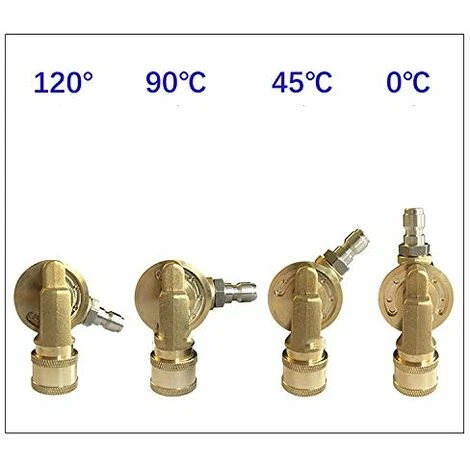 Brass Swivel Pressure Washer Nozzle Adapter, 1/4 Quick Disconnect, 240 Degree, 7 Adjustable Angles, 4500 PSI 7 Brass Swivel Pressure Washer Nozzle Adapter, 1/4 Quick Disconnect, 240 Degree, 7 Adjustable Angles, 4500 PSI - Image 5