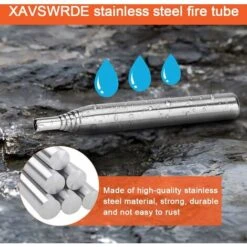 HIASDFLS 3 PCS Soufflet De Poche En Acier Inoxyable Antirouille Soufflet Télescopique Ajustable Poche Tube De Feu Portable Avec Boîte De Rangement -Heating Equipment 89423880 3