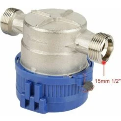 Water Meter - 15mm 1/2 Inch Cold Water Meter Flow With Fittings For Home And Garden -Heating Equipment 90433517 4