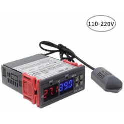 Digital Display Humidity And Temperature Controller With Built-in Sensor Probe Relay Output, 110-220V -Heating Equipment 90818818 5