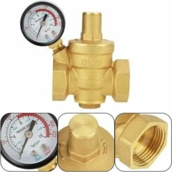 Brass Pressure Reducer DN25 Brass Water Pressure Reducer With Pressure Gauge